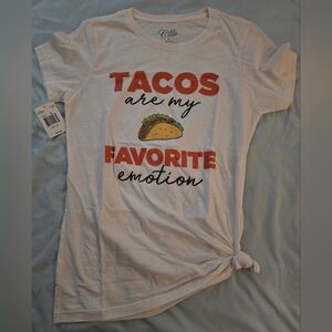 Tacos Are My Favorite Emotion Graphic Tee Size M